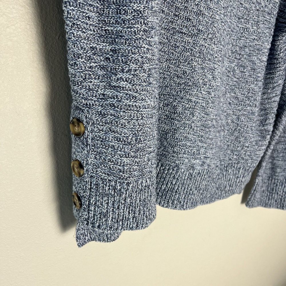 Joie Sweater Womens Size XL Blue Knit Dolman Sleeve Pullover Side Button Hi Low - Picture 2 of 9